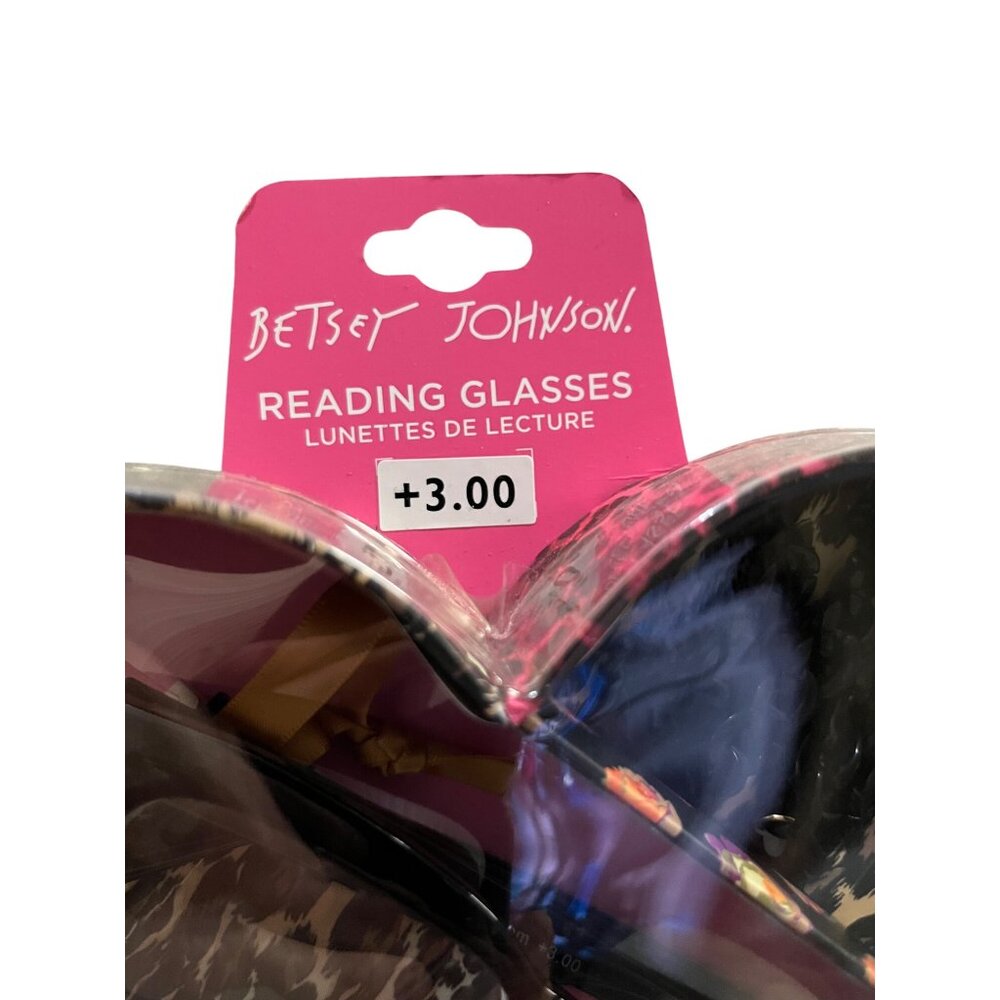 Betsey Johnson Reading Glasses Set 2 Pair +3.00 Black & Tortoise w/ Case NEW - Picture 7 of 8